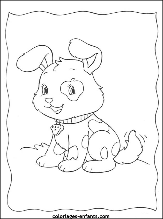 coloriage de chien pour enfants