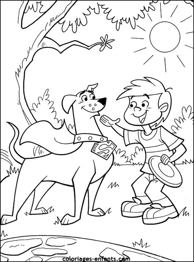 coloriage de chien pour enfants