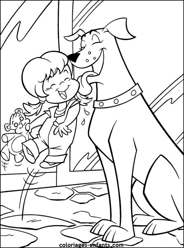 coloriage de chien pour enfants