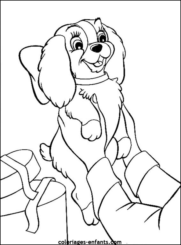 coloriage de chien pour enfants