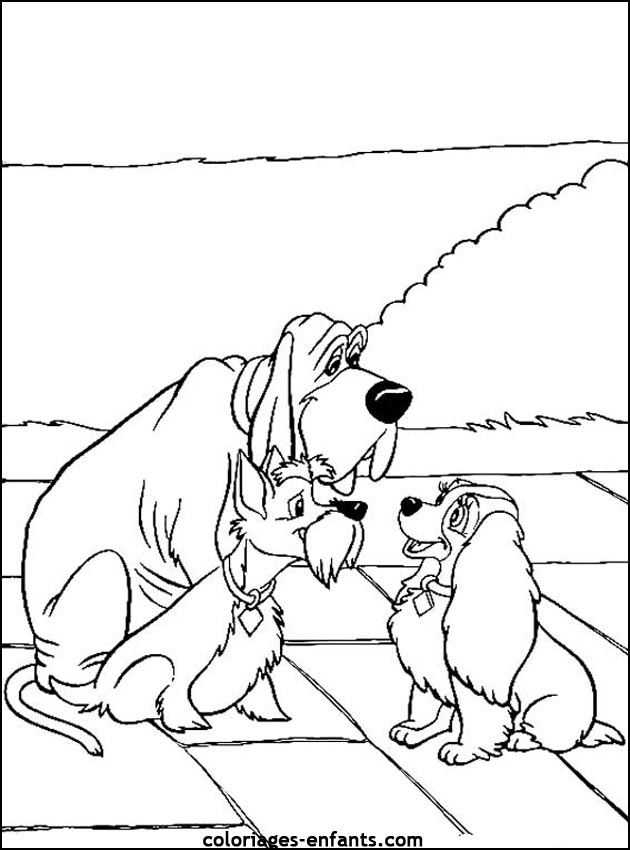 coloriage de chien pour enfants