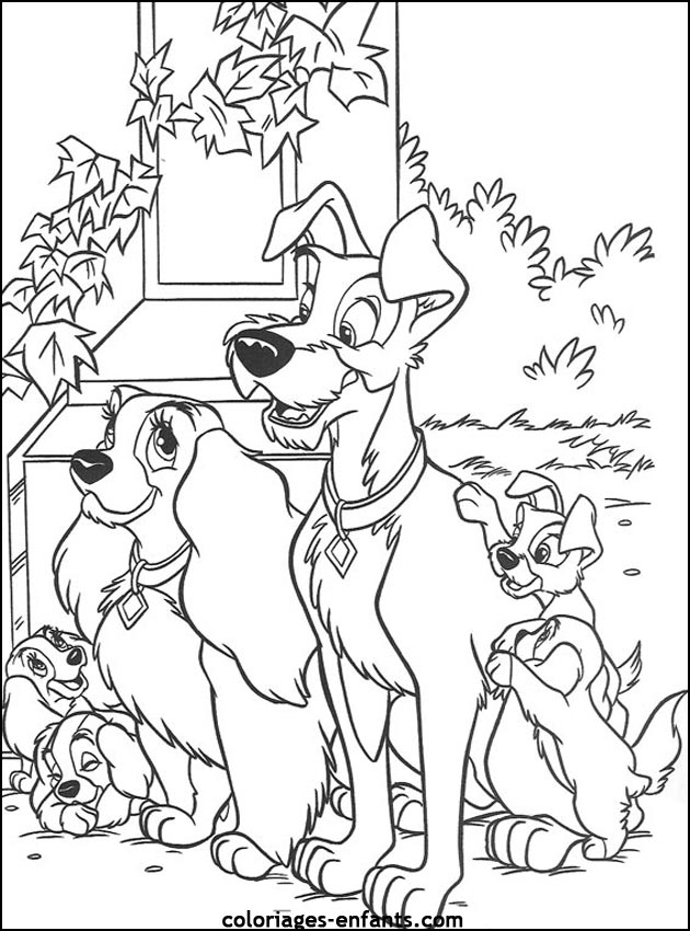 coloriage de chien pour enfants