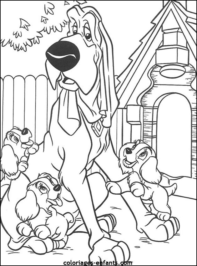 coloriage de chien pour enfants