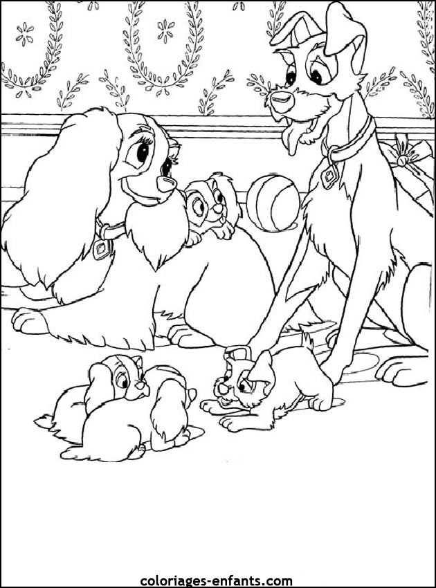 coloriage de chien pour enfants