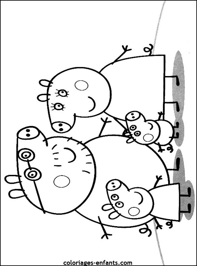 coloriage de cochon pour les enfants