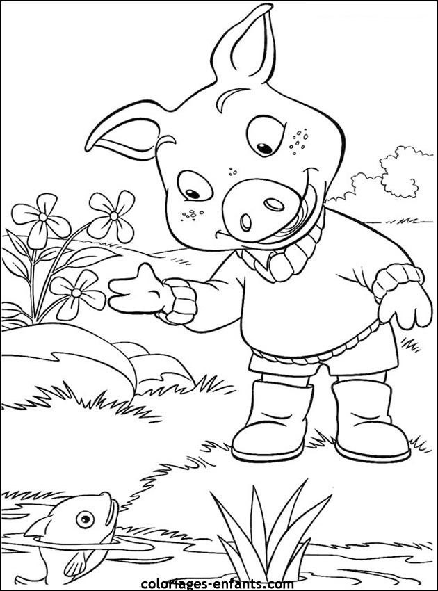 coloriage de cochon pour les enfants