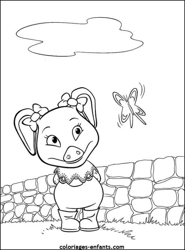 coloriage de cochon pour les enfants