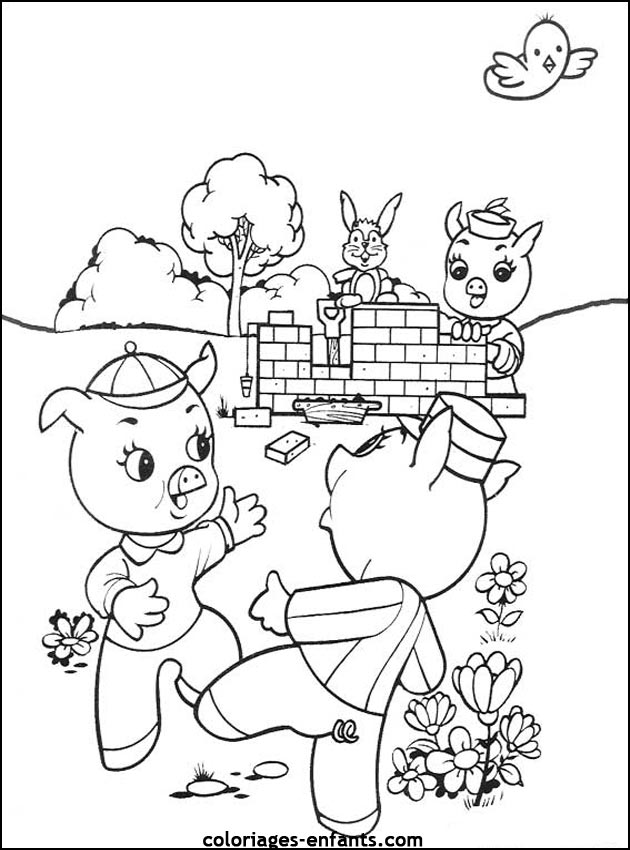 coloriage de cochon pour les enfants