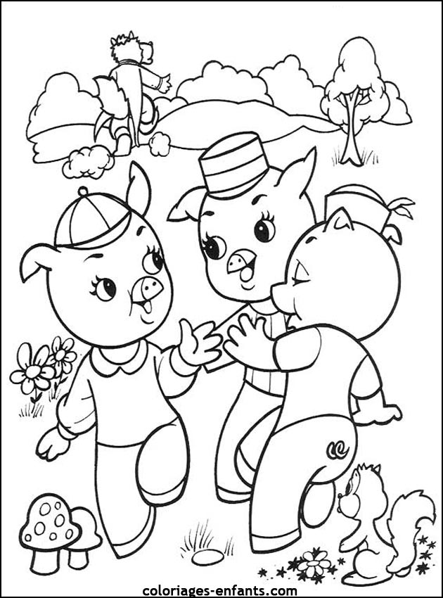 coloriage de cochon pour les enfants