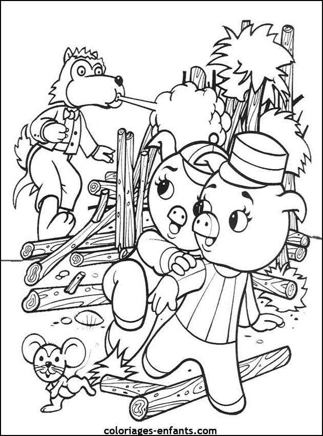 coloriage de cochon pour les enfants