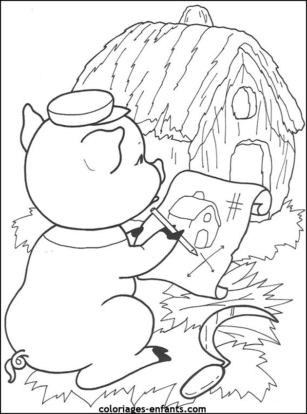 coloriage de cochon pour les enfants