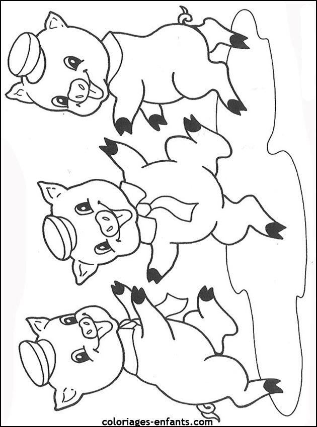 coloriage de cochon pour les enfants