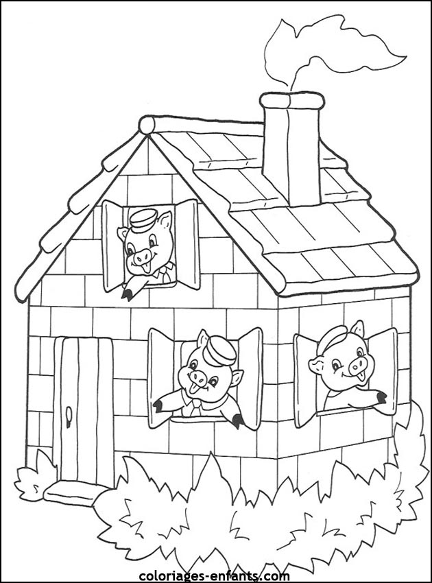 coloriage de cochon pour les enfants