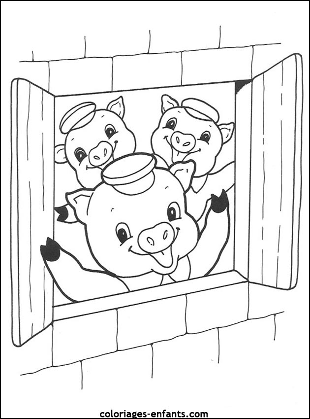 coloriage de cochon pour les enfants