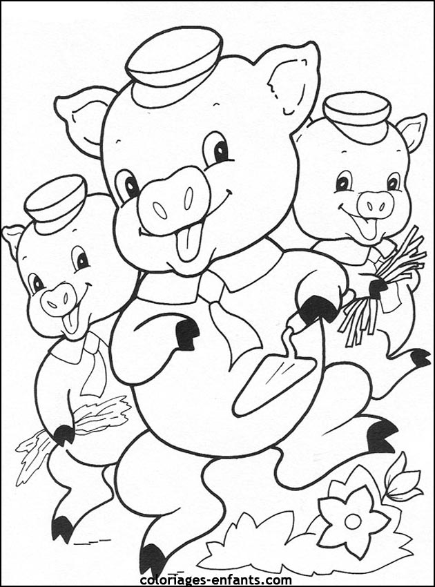 coloriage de cochon pour les enfants