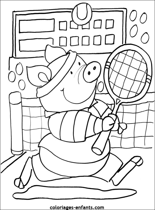 coloriage de cochon pour les enfants