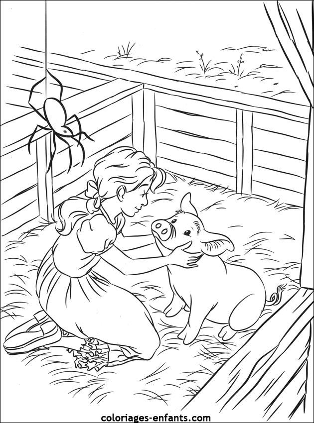 coloriage de cochon pour les enfants