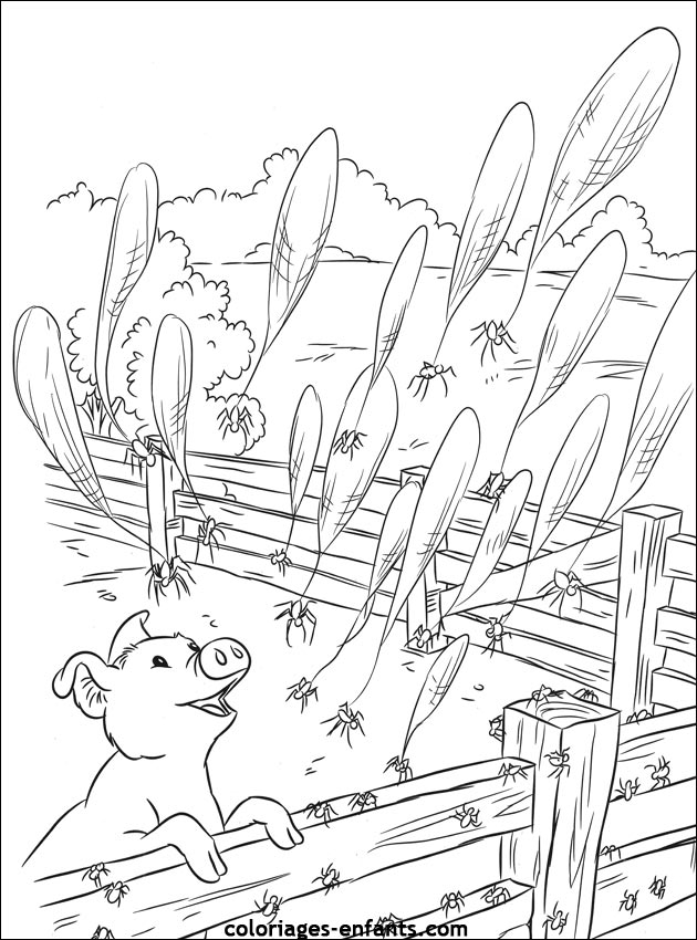 coloriage de cochon pour les enfants