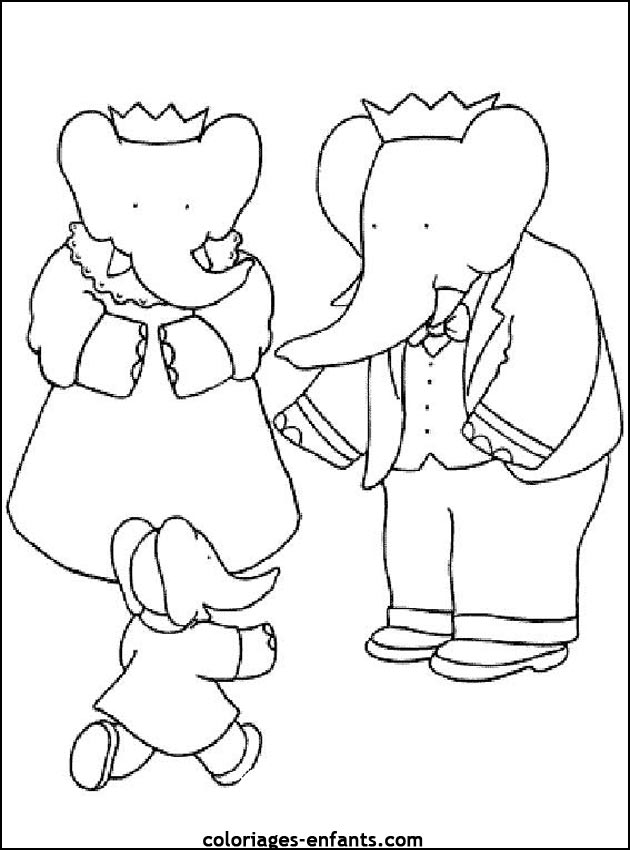 coloriage d'lphant - dessin  colorier d'animaux