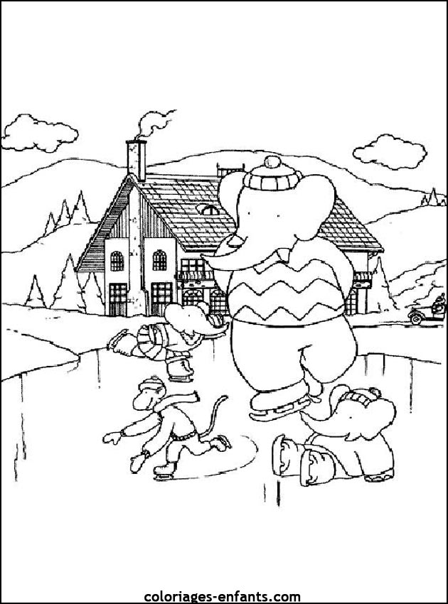 coloriage d'lphant - dessin  colorier d'animaux