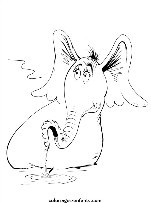 coloriage d'lphant - dessin  colorier d'animaux