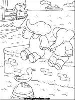 Coloriages d'&eacute;l&eacute;phants