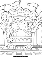 Coloriages d'&eacute;l&eacute;phants