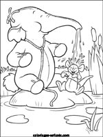Coloriages d'&eacute;l&eacute;phants