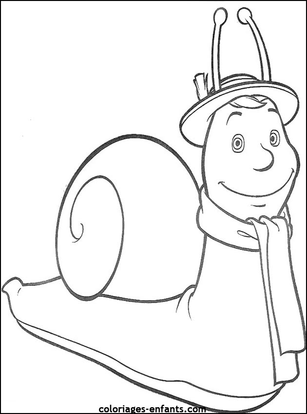 coloriage d'escargots sur coloriages-enfants.com