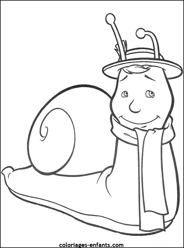 coloriage d'escargots sur coloriages-enfants.com