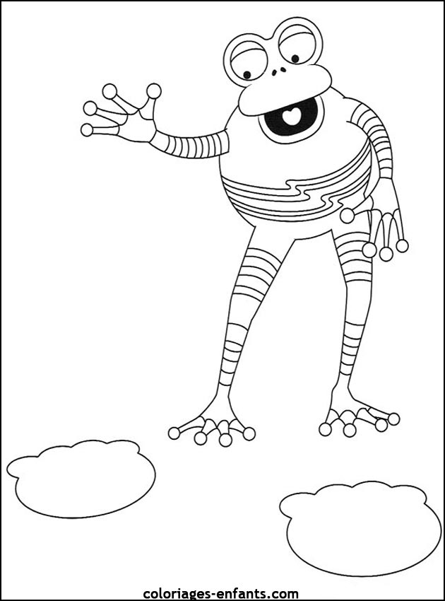 coloriage de grenouille sur coloriages-enfants.com