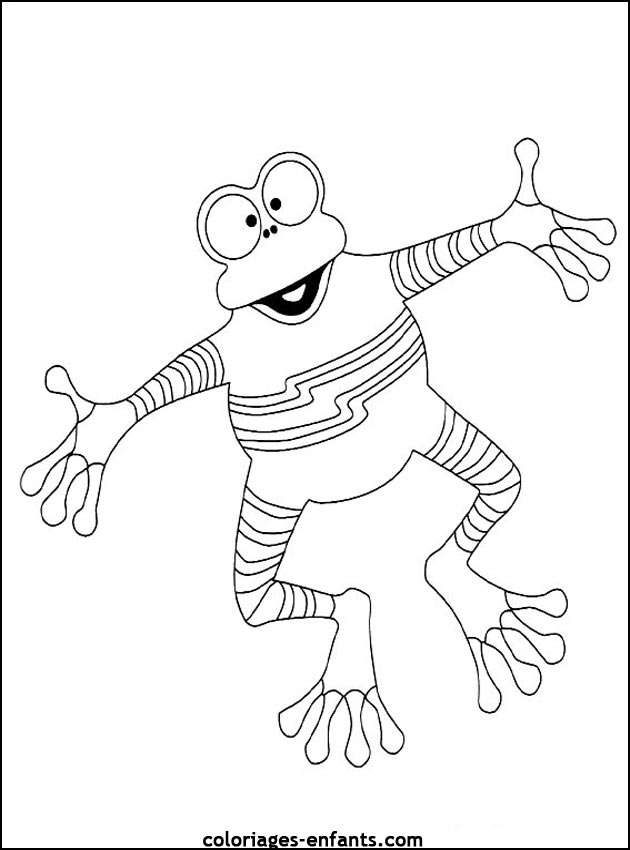 coloriage de grenouille sur coloriages-enfants.com