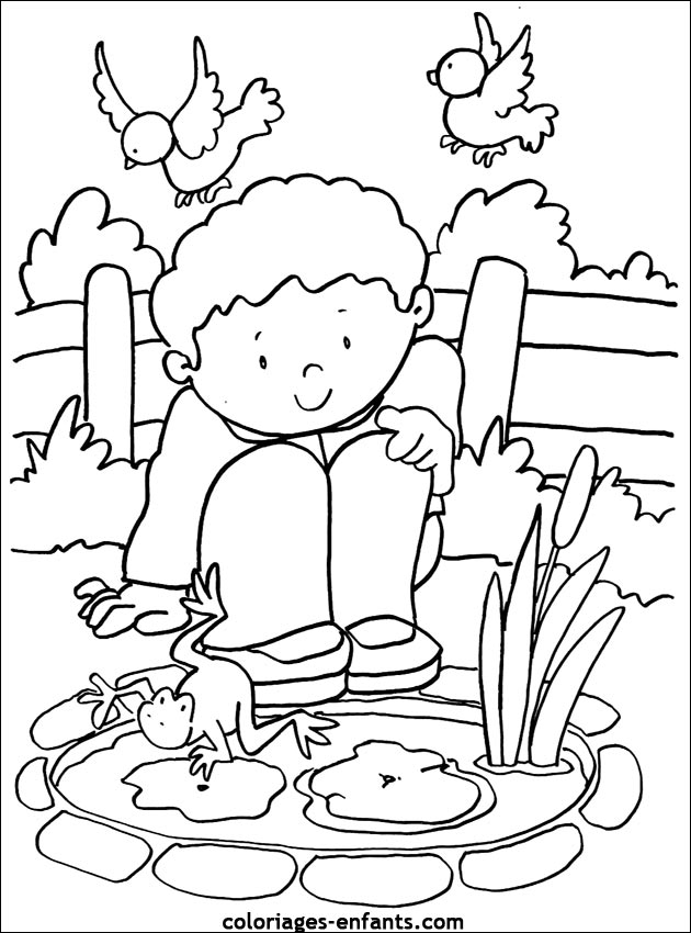 coloriage de grenouille sur coloriages-enfants.com