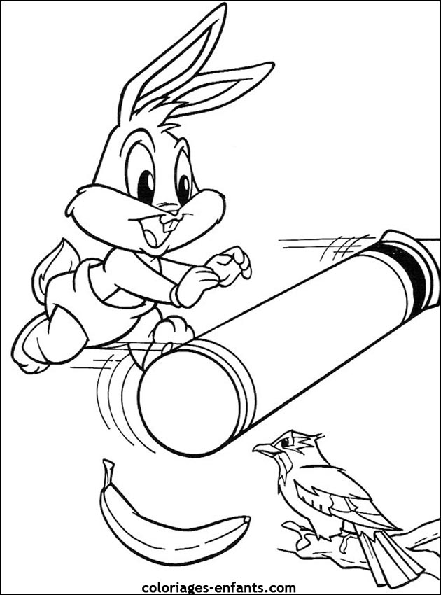 coloriage d'animaux - dessin de lapin  imprimer