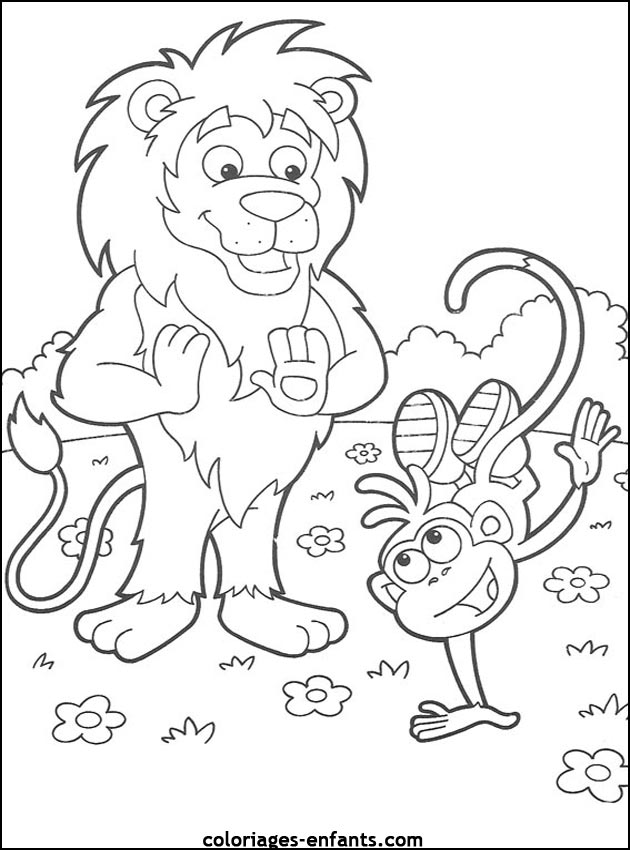 Coloriages de lions