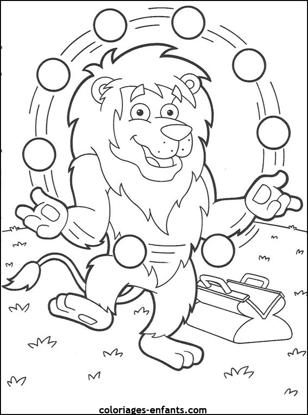 Coloriages de lions