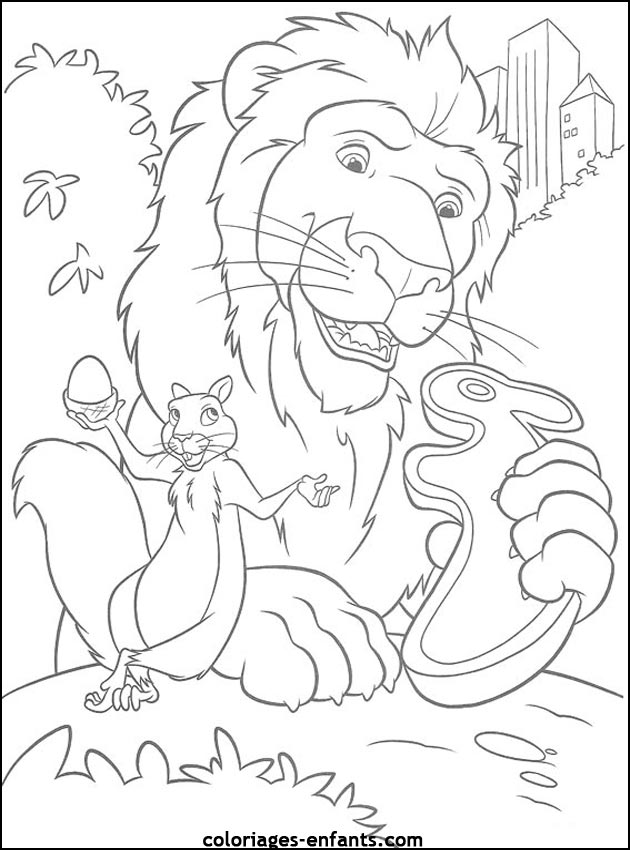 Coloriages de lions