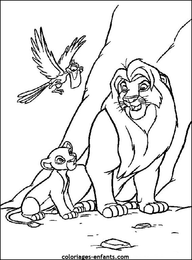 Coloriage de lion à imprimer sur coloriages  enfants