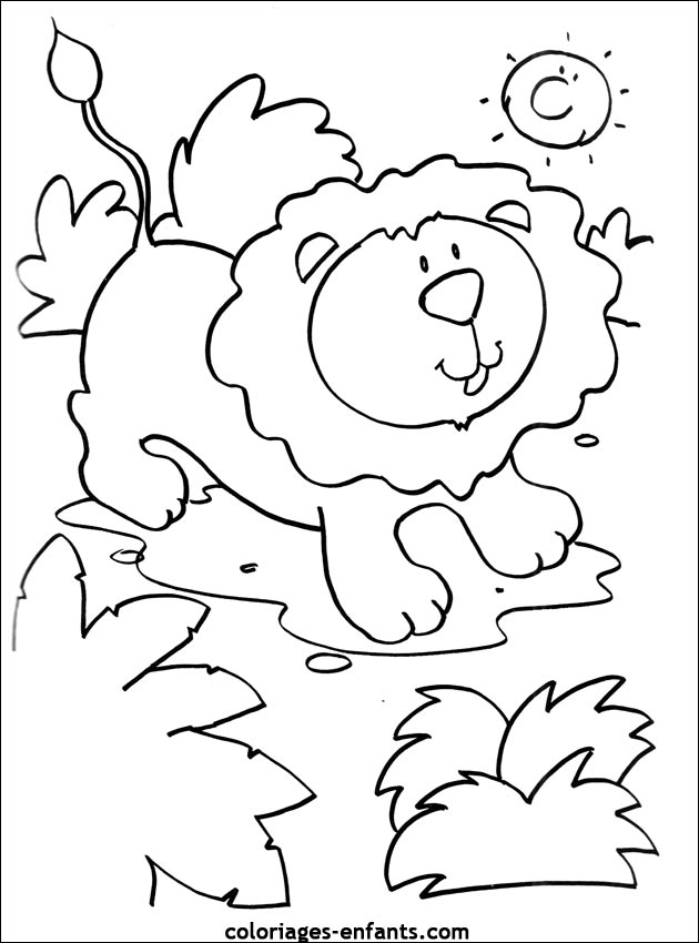 Coloriages de lions