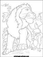 Coloriages de lions