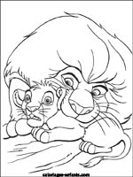 Coloriages de lions