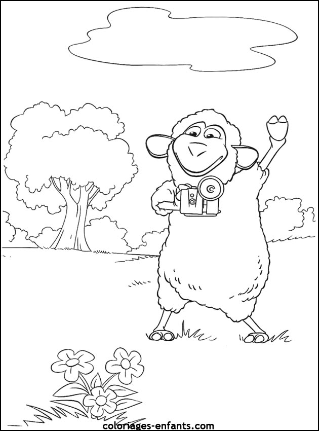 coloriage de mouton -  coloriages d'animaux