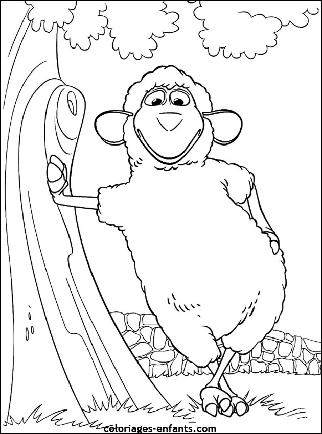 coloriage de mouton -  coloriages d'animaux