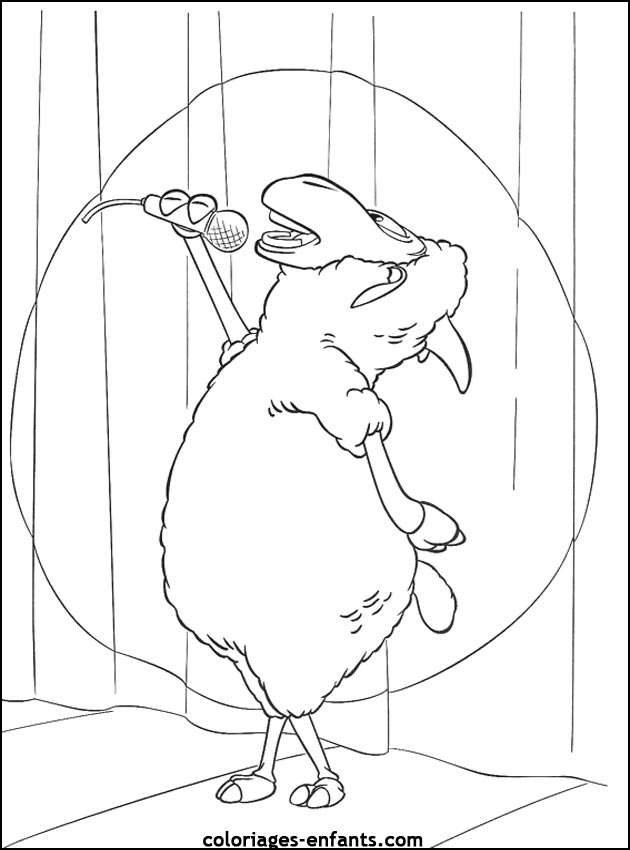coloriage d'animaux - dessin de mouton  colorier
