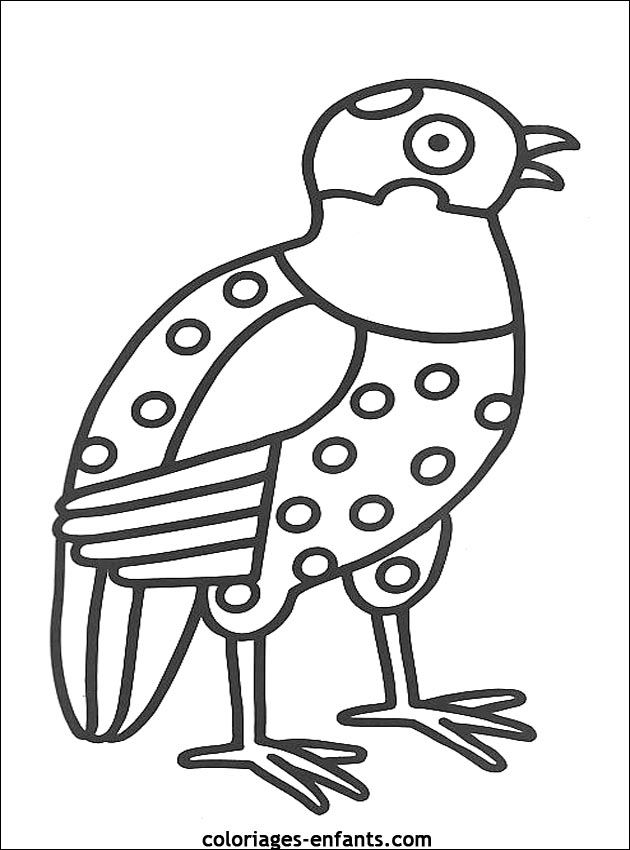 coloriage d'oiseaux - dessin  colorier d'animaux