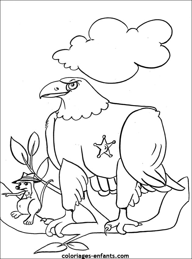 coloriage d'oiseaux - dessin  colorier d'animaux