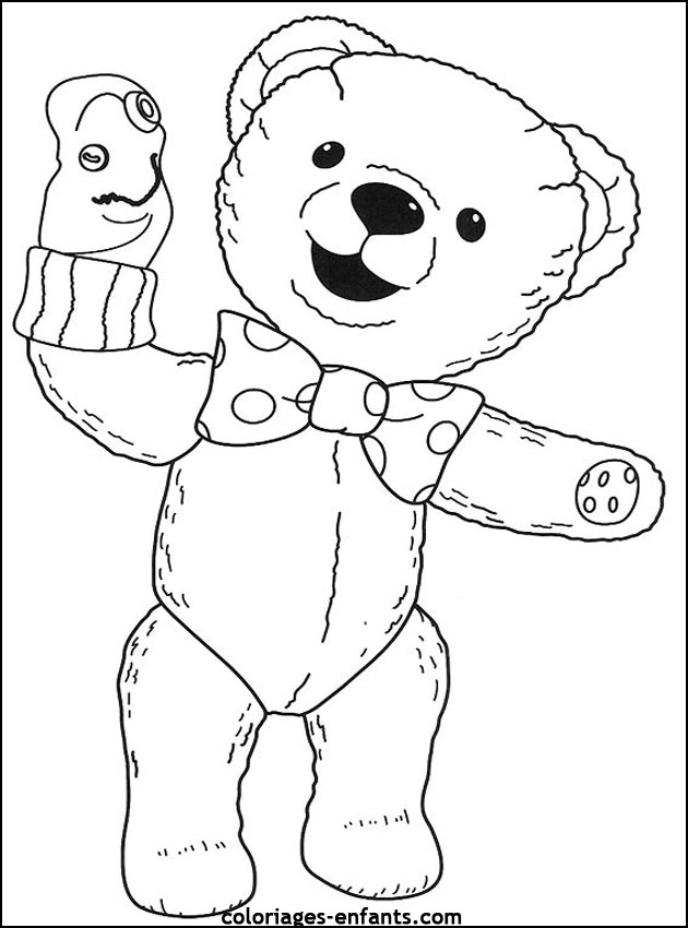 coloriage d'animaux - dessin d'ours  imprimer pour les enfants