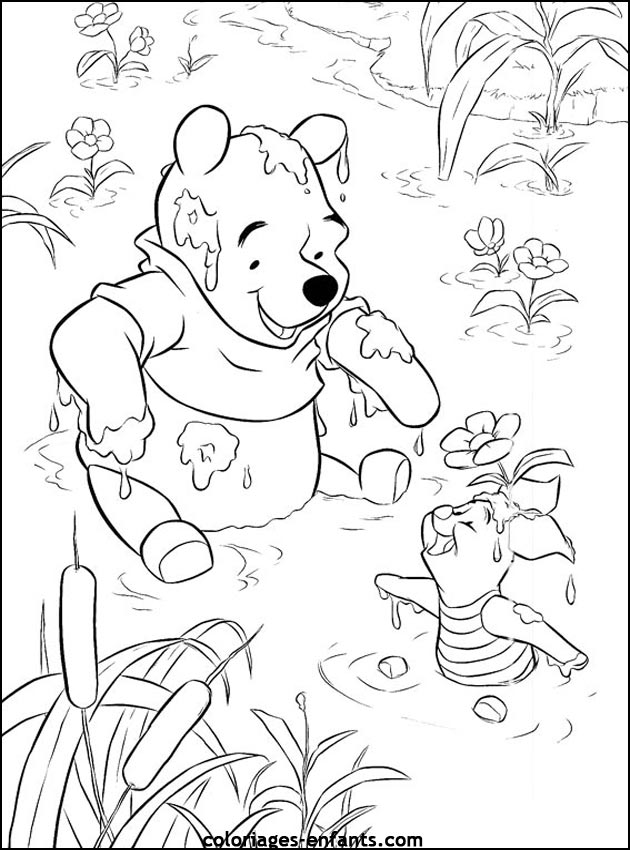 coloriage d'animaux - dessin d'ours  imprimer pour les enfants