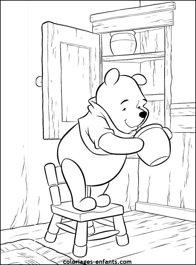 coloriage d'animaux - dessin d'ours  imprimer pour les enfants