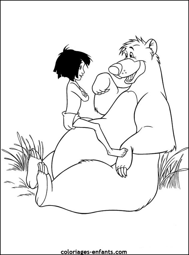 coloriage d'animaux - dessin d'ours  imprimer pour les enfants